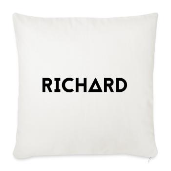 Prénom Richard - Housse de coussin décorative 45 x 45 cm - blanc nature - Devant