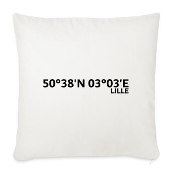 Lille Coordinates - Sofa pillowcase 17,3'' x 17,3'' (45 x 45 cm) - natural white - Front