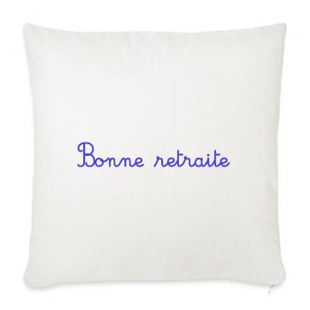 RETIREMENT. HAPPY RETIREMENT. HAPPY RETIREMENT. HEART - Sofa pillowcase 17,3'' x 17,3'' (45 x 45 cm) - natural white - Front