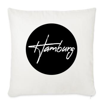 Hamburg T-Shirt HH Kreis Vintage Geschenk - Sofakissenbezug 45 x 45 cm - Naturweiß  - Vorne
