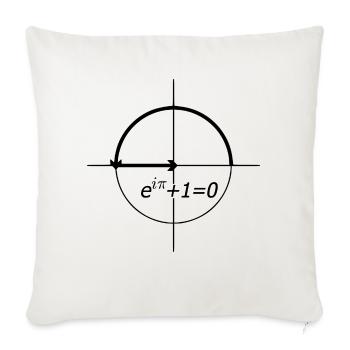 euler's identity (euler) - Sofa pillowcase 17,3'' x 17,3'' (45 x 45 cm) - natural white - Front