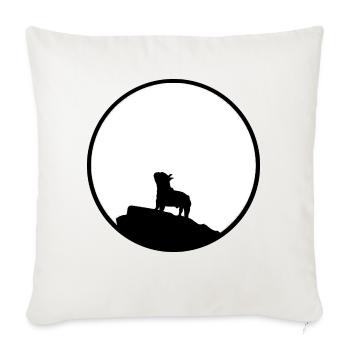 French bulldog in front of the - Sofa pillowcase 17,3'' x 17,3'' (45 x 45 cm) - natural white - Front