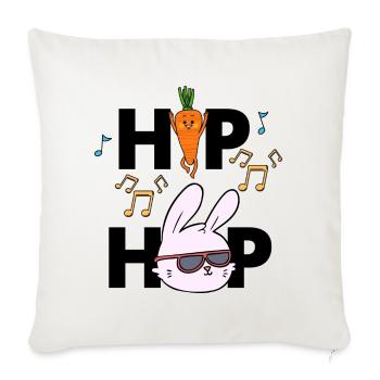 Hip Hop Funny Easter Rabbit Pun - Sofa pillowcase 17,3'' x 17,3'' (45 x 45 cm) - natural white - Front
