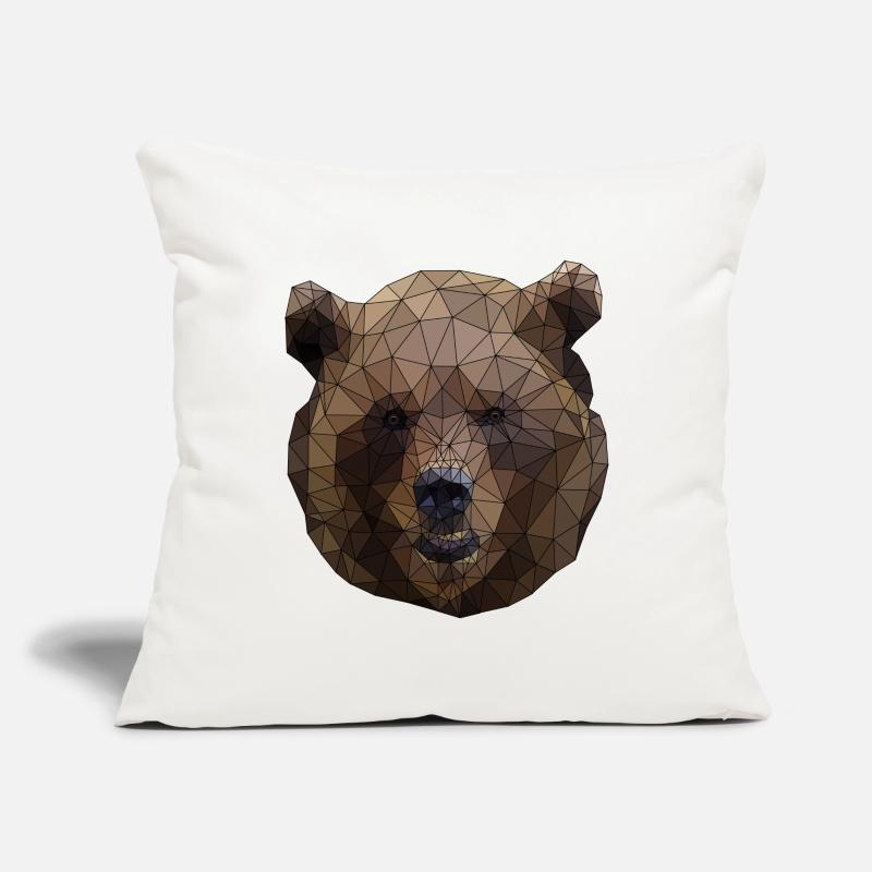 Polygonal Brown Bear Triangular Low Poly Art Sofa pillowcase 17,3'' x 17,3'' (45 x 45 cm)