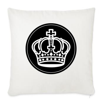 Symbole de la couronne Cercle - Housse de coussin décorative 45 x 45 cm - blanc nature - Devant