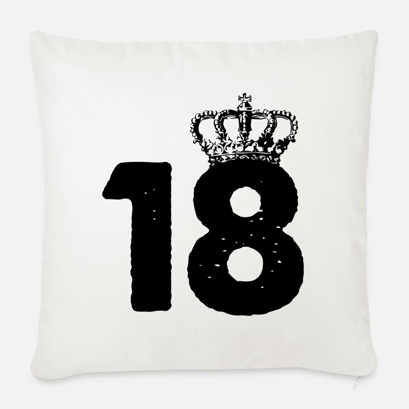 18 Krone - Sofakissenbezug 45 x 45 cm - Naturweiß