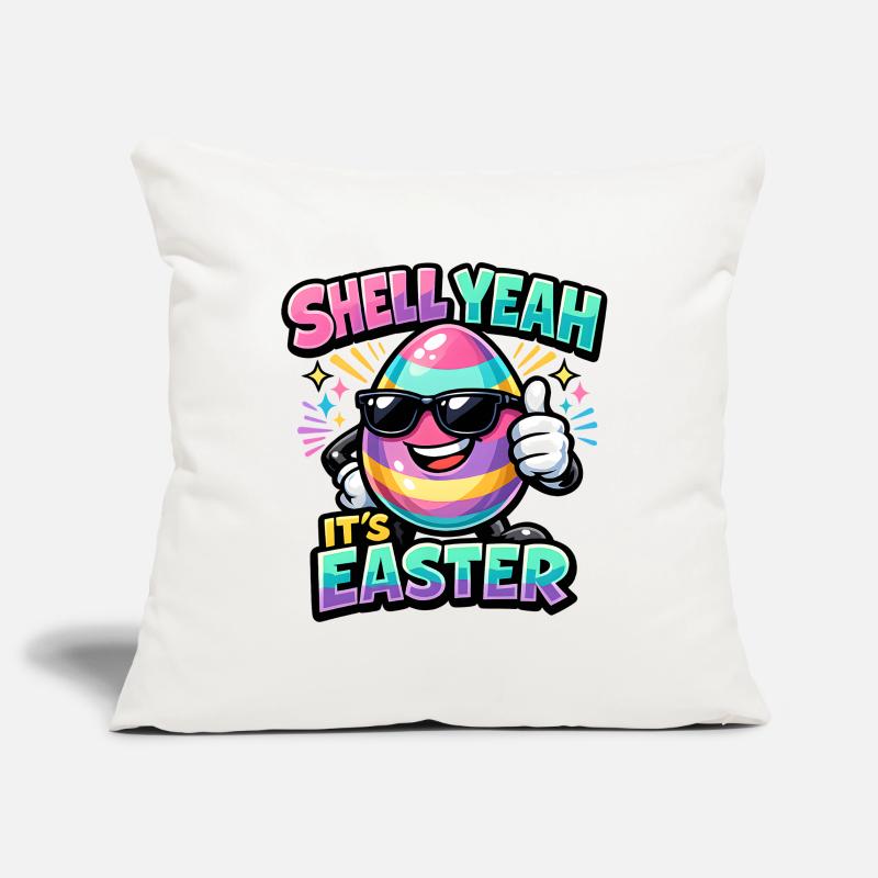 Shell Yeah It's Easter Ostern Spruch Hell yeah Housse de coussin décorative 45 x 45 cm