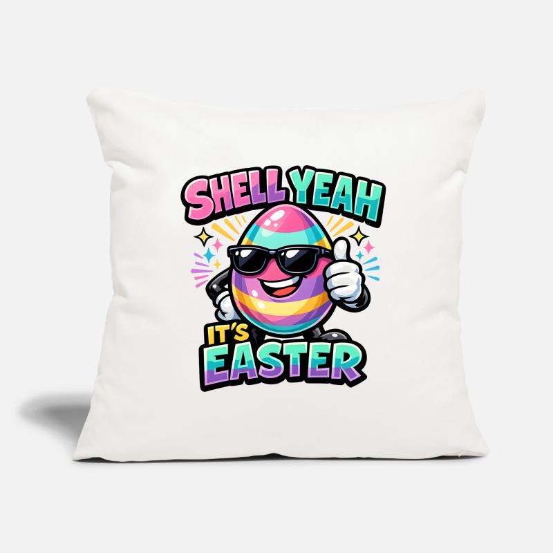 Shell Yeah It's Easter Ostern Spruch Hell yeah Housse de coussin décorative 45 x 45 cm