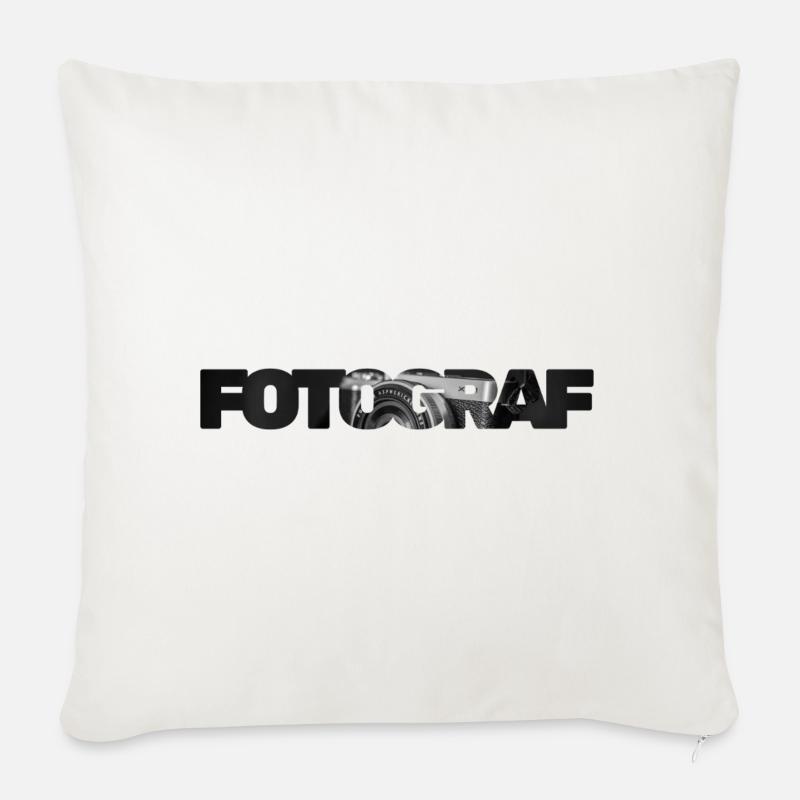 Fotograf - Sofakissenbezug 45 x 45 cm - Naturweiß 