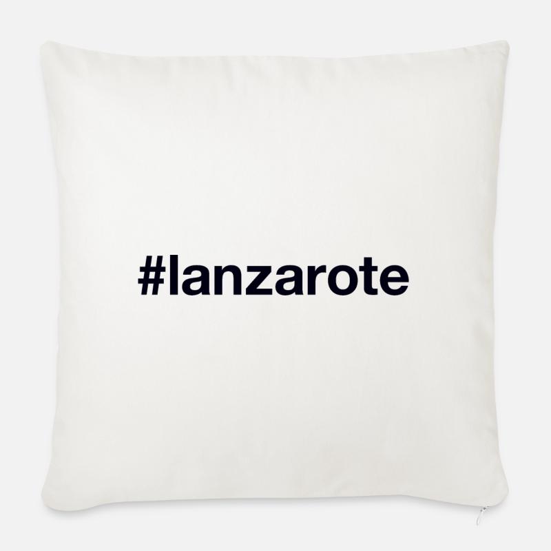 LANZAROTE Spanien Spain Hashtag - Sofakissenbezug 45 x 45 cm - Naturweiß