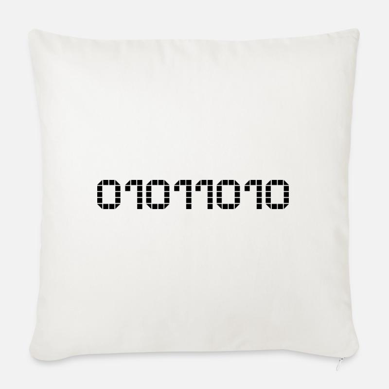 Binary notation - 90 - Sofa pillowcase 17,3'' x 17,3'' (45 x 45 cm) - natural white