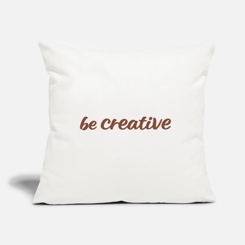 Be Creative Script Marron Housse de coussin décorative 45 x 45 cm
