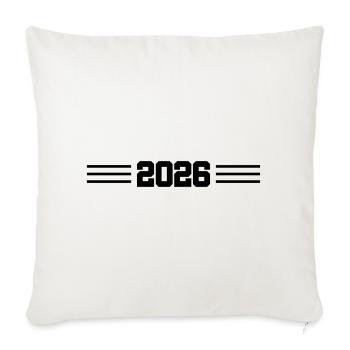 2026 year stroke - Sofa pillowcase 17,3'' x 17,3'' (45 x 45 cm) - natural white - Front