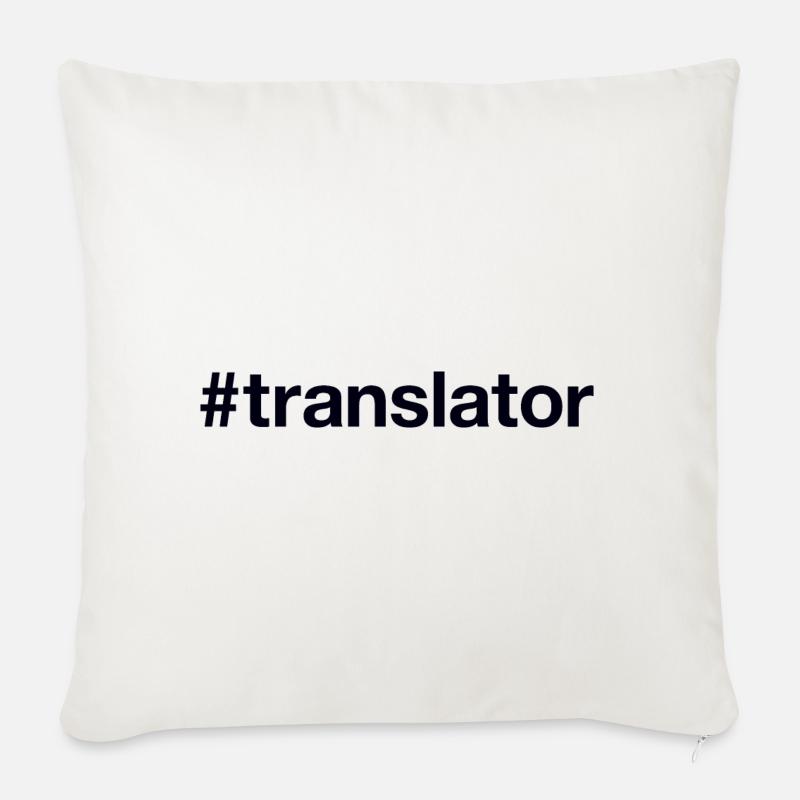 TRANSLATOR Hashtag - Sofakissenbezug 45 x 45 cm - Naturweiß 