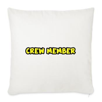 Crew Mitglied - Sofakissenbezug 45 x 45 cm - Naturweiß  - Vorne