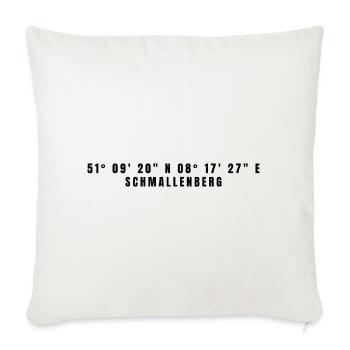 Schmallenberg Nordrhein-Westfalen Koordinaten - Sofakissenbezug 45 x 45 cm - Naturweiß  - Vorne