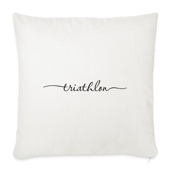 triathlon Schriftzug Typography - Sofakissenbezug 45 x 45 cm - Naturweiß  - Vorne
