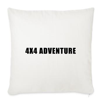 Aventure en 4x4 - Housse de coussin décorative 45 x 45 cm - blanc nature - Devant