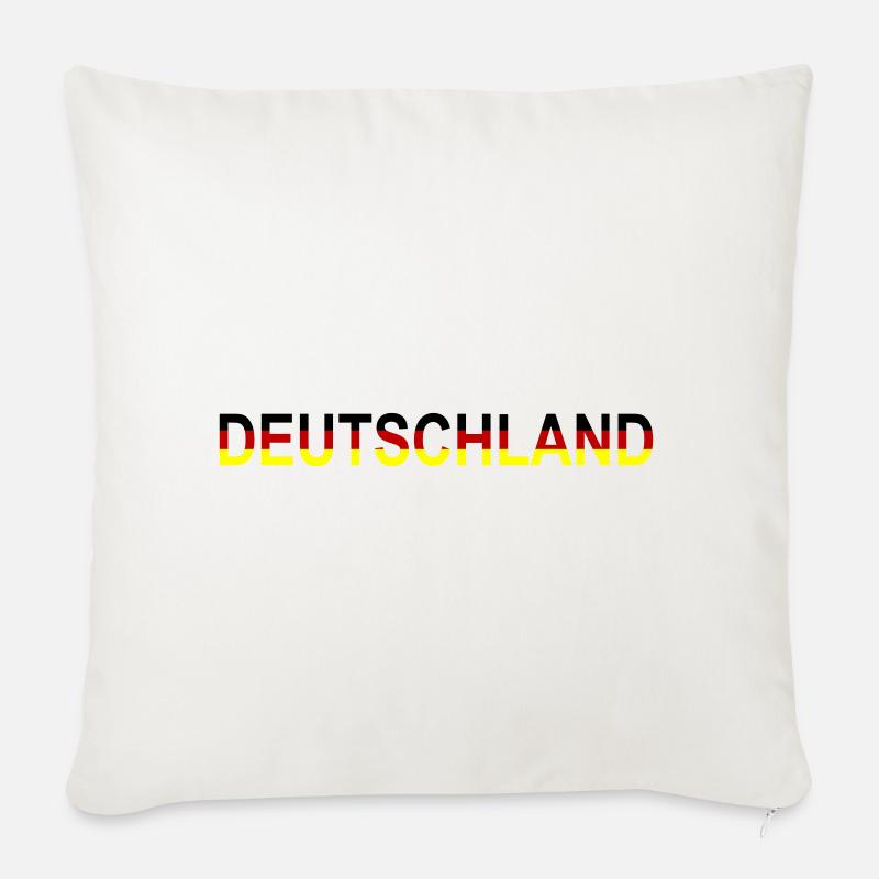 Deutschland Design - Sofakissenbezug 45 x 45 cm - Naturweiß 