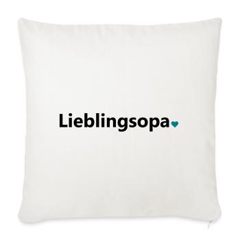 Lieblingsopa bester Opa der Welt Spruch Geschenk - Sofakissenbezug 45 x 45 cm - Naturweiß  - Vorne
