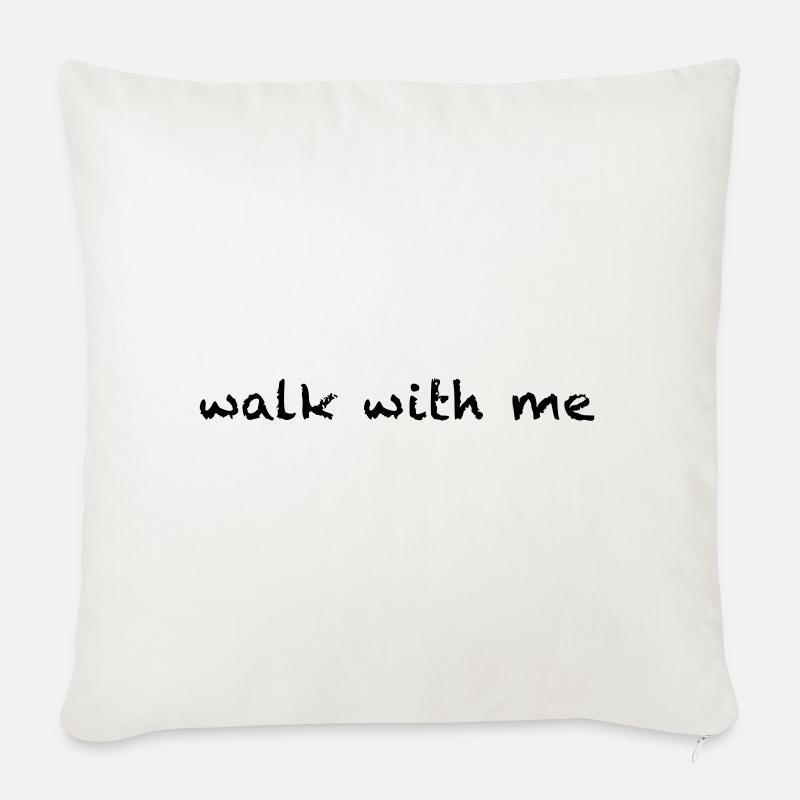 walk with me - Sofakissenbezug 45 x 45 cm - Naturweiß 
