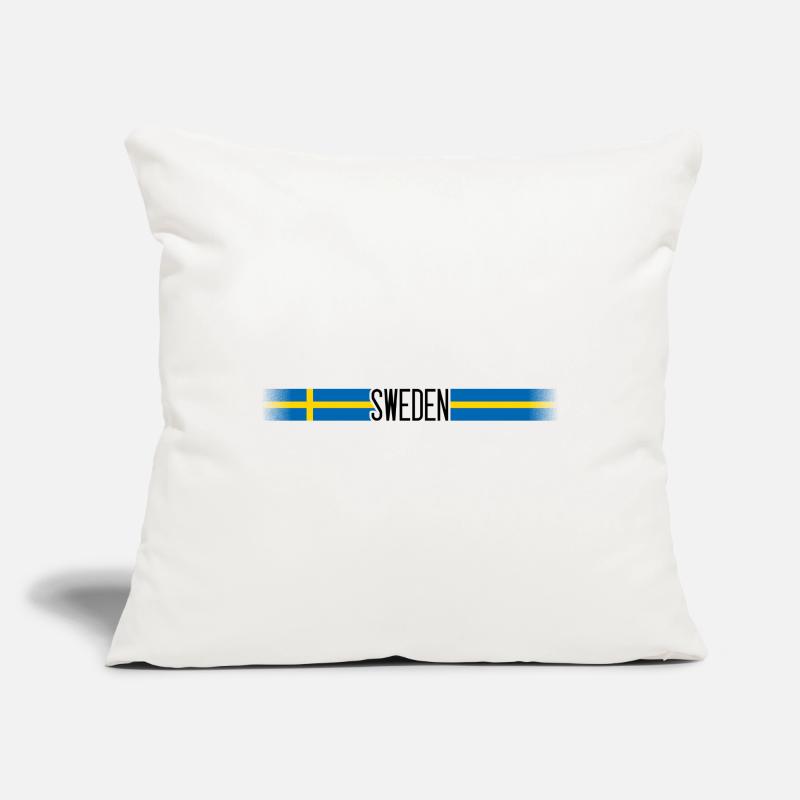 Suède Drapeau / bannière 005 conceptions rondes Housse de coussin décorative 45 x 45 cm
