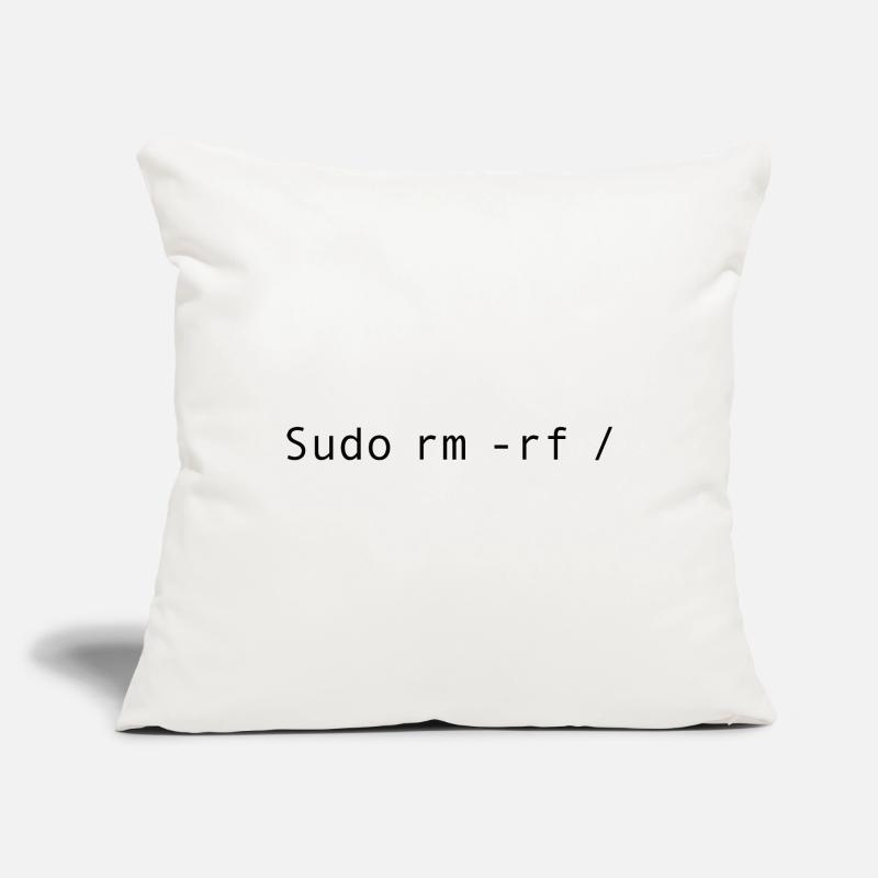 Linux Coding Sudo rm -rf / Housse de coussin décorative 45 x 45 cm