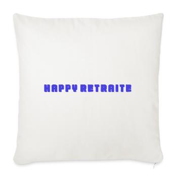 RETRAITE. RETRAITE. RETRAITEE. RETRAITE. BEST - Housse de coussin décorative 45 x 45 cm - blanc nature - Devant
