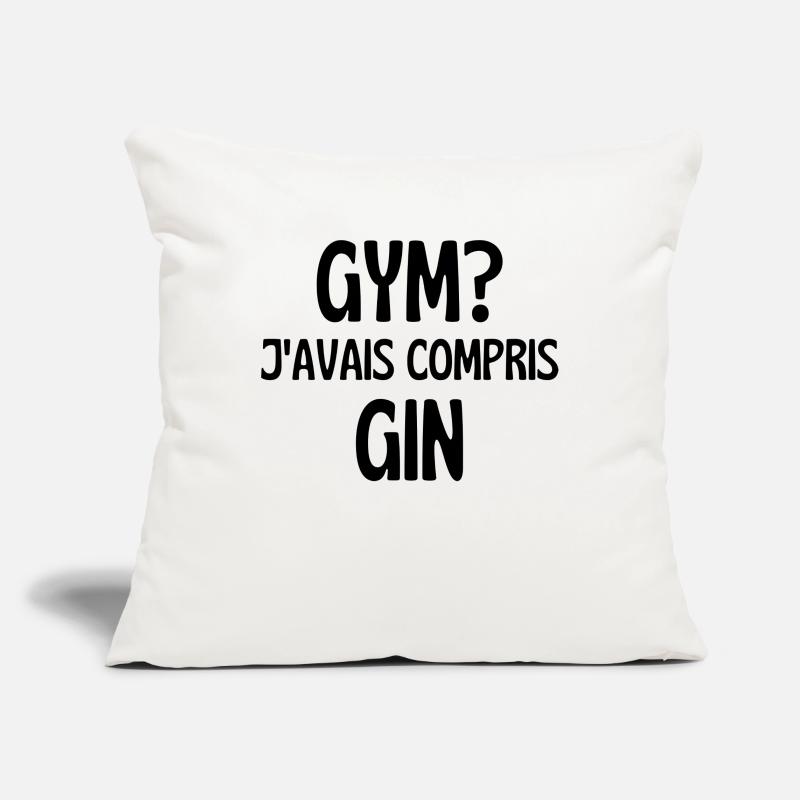 j'avais compris gin Housse de coussin décorative 45 x 45 cm