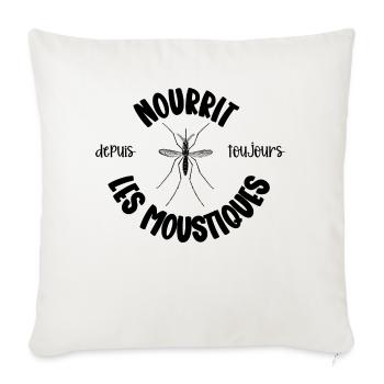 nourrit les moustiques - Housse de coussin décorative 45 x 45 cm - blanc nature - Devant