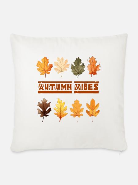 Autumn Vibes - Sofakissenbezug 45 x 45 cm - Naturweiß