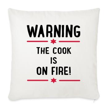 Dictons amusants pour les chefs - Housse de coussin décorative 45 x 45 cm - blanc nature - Devant