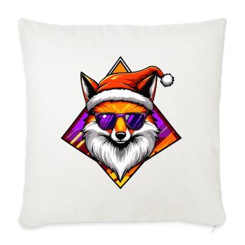 Fox Santa Swag - Sofa pillowcase 17,3'' x 17,3'' (45 x 45 cm) - natural white - Front