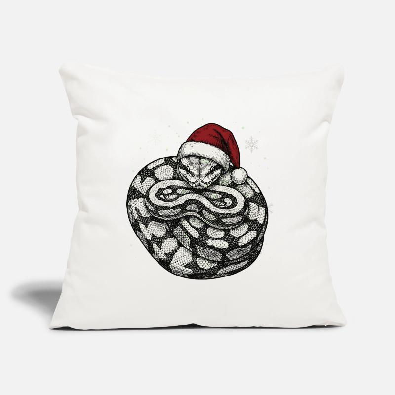 Serpent roi python roi de Noël Python boule Housse de coussin décorative 45 x 45 cm