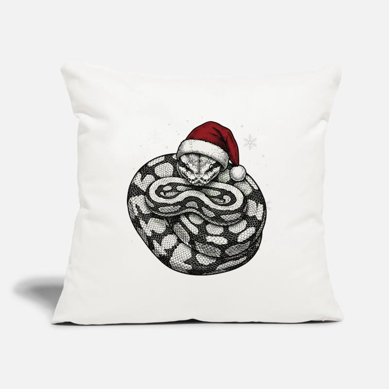 Serpent roi python roi de Noël Python boule Housse de coussin décorative 45 x 45 cm