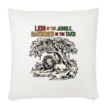 Gardener Lion - Sofa pillowcase 17,3'' x 17,3'' (45 x 45 cm) - natural white - Front