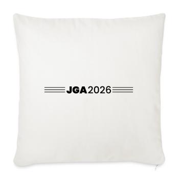 Jga 2026 Enterrement de vie de garçon - Housse de coussin décorative 45 x 45 cm - blanc nature - Devant