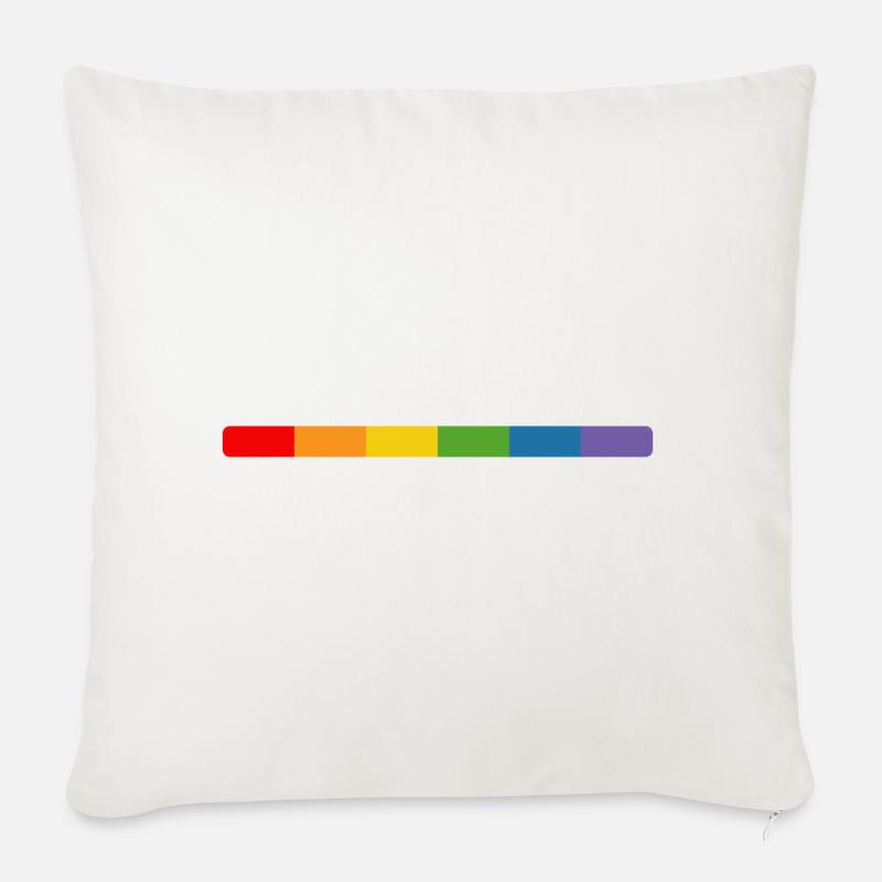 LGBT Regenbogen Tshirt lgbt queer csd tshirt - Sofakissenbezug 45 x 45 cm - Naturweiß 