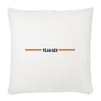 Team Germany Deutschland Fahne - Sofakissenbezug 45 x 45 cm - Naturweiß  - Vorne