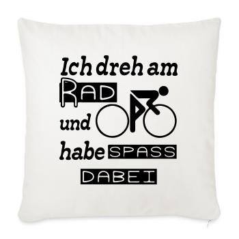 Radfahrer Spruch Fahrrad Rad Sport lustig Geschenk - Sofakissenbezug 45 x 45 cm - Naturweiß  - Vorne