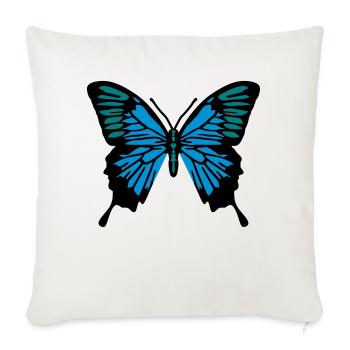 Papillon - Housse de coussin décorative 45 x 45 cm - blanc nature - Devant