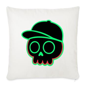 Neon Skull Cap - Sofa pillowcase 17,3'' x 17,3'' (45 x 45 cm) - natural white - Front