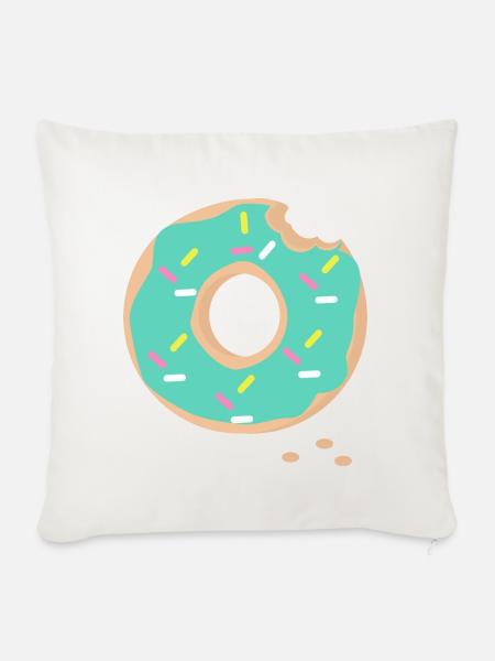 Krapfen - Sofakissenbezug 45 x 45 cm - Naturweiß 