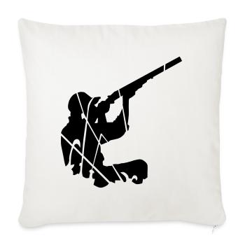 chasseur - Housse de coussin décorative 45 x 45 cm - blanc nature - Devant