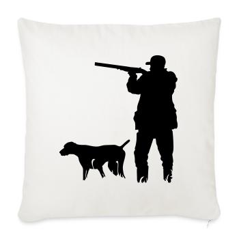 chasseur - Housse de coussin décorative 45 x 45 cm - blanc nature - Devant
