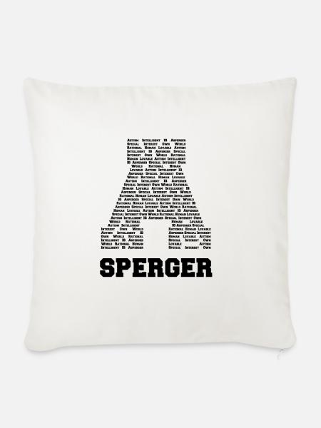 Asperger Syndrom - Design Shirt - Sofakissenbezug 45 x 45 cm - Naturweiß 