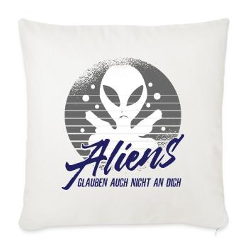 Aliens - Sofakissenbezug 45 x 45 cm - Naturweiß  - Vorne