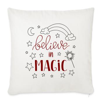 believe in Magic - Sofakissenbezug 45 x 45 cm - Naturweiß  - Vorne