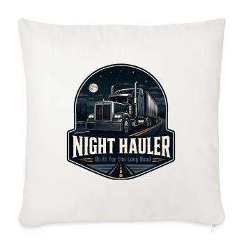 TRANSPORTEUR DE NUIT Chauffeur de camion Conduite de nuit - Housse de coussin décorative 45 x 45 cm - blanc nature - Devant