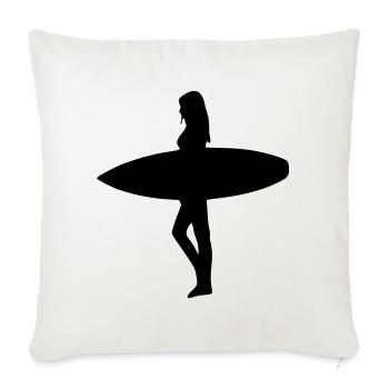Surfer Girl - Sofa pillowcase 17,3'' x 17,3'' (45 x 45 cm) - natural white - Front